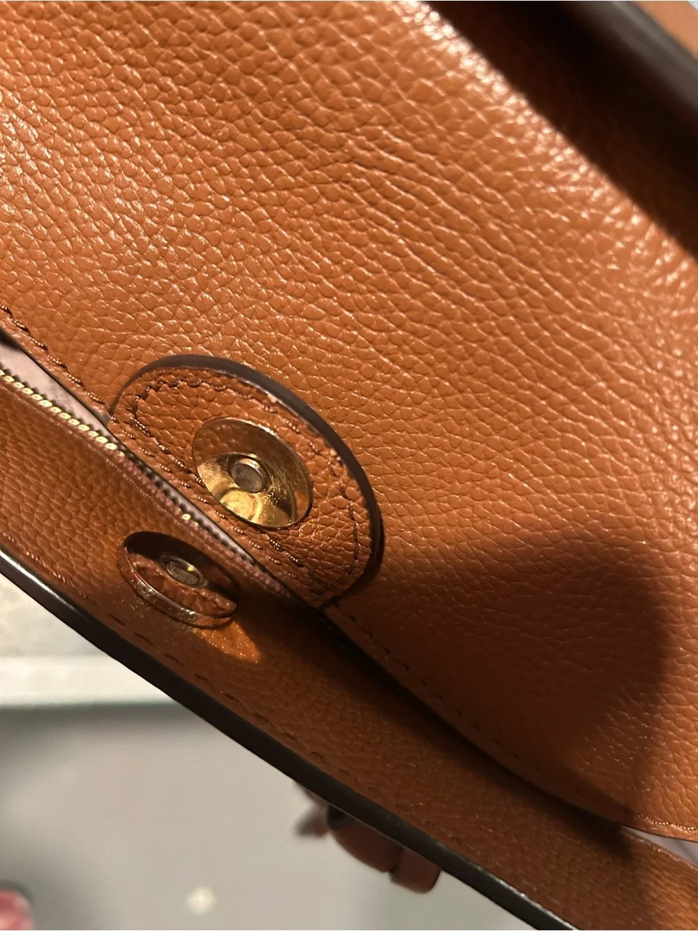 Michael Kors Brown/Tan Leather Purse with Detachable Strap